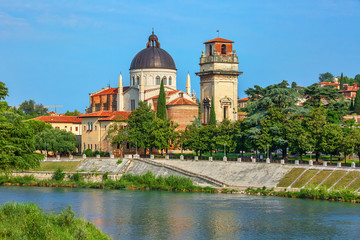 Fototapeta na wymiar San Giorgio in Braida, Roman Catholic church Verona, region of Veneto, Italy.
