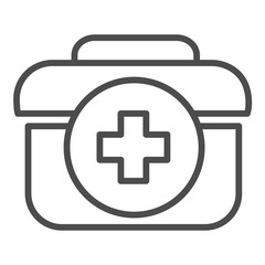 Fototapeta premium Web line icon. Medical case. Outline. EPS 8