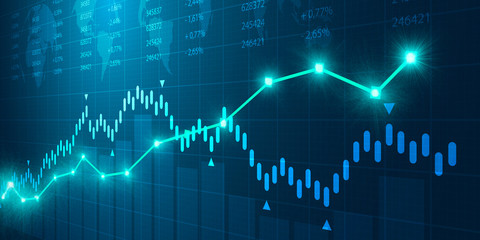 grafico, economia, finanza, azioni, mercato