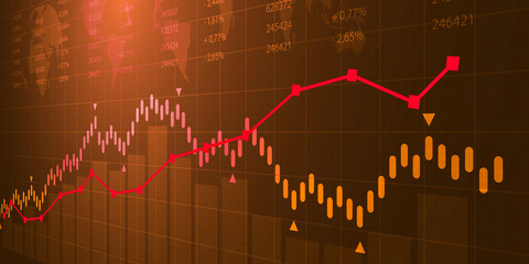 grafico, economia, finanza, azioni, mercato