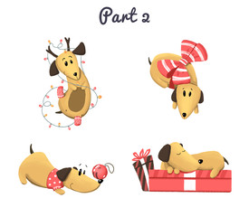New Year Dog Stiker Set part 2