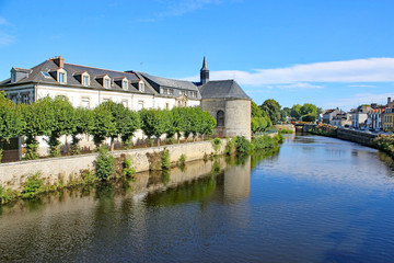 Fototapeta na wymiar River Blavay in Pontivy, France 