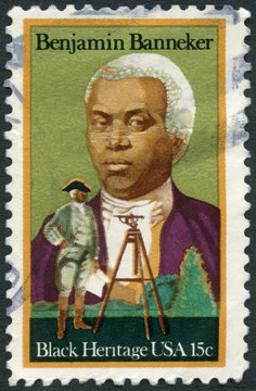 USA - 1980: Shows Portrait Of Benjamin Banneker (1731-1806), Astronomer And Mathematician, Transverse, Black Heritage, 1980