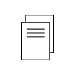 Multiple documents black vector icon isolated on white background