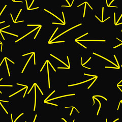 Vector arrow brush stroke. Highlighter underline collection for business illustration