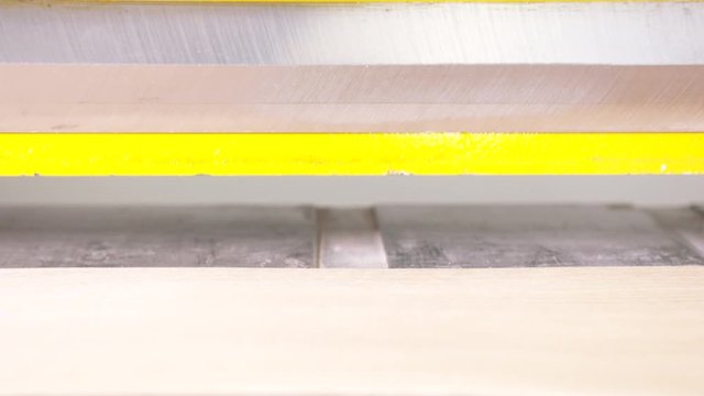 Close-up of wood cutting machine 3D wood cnc router. Action. Woodworking industry concept