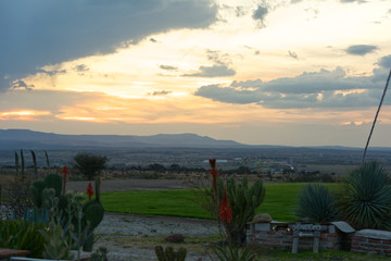 Beautiful sunset in one of San Miguel de Allende, Mexico