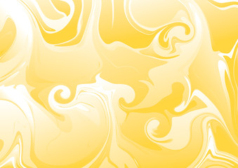 Abstract bright mystical golden liquid swirl pattern for graphic design background. Vector illustration. 