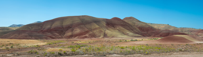 Panorama of Painted Hills in Eastern Oregon