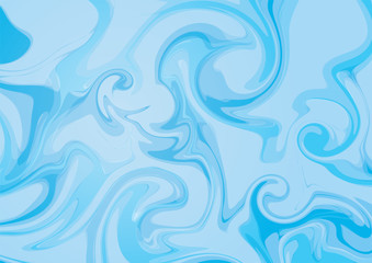 Abstract blue water swirl pattern for graphic design background. Vector illustration. 
