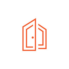 Door logo design vector inspiration