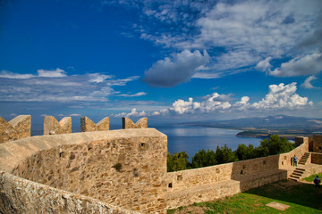 The Castle of Populonia, located next to the ancient Acropolis of Etruscan and Roman times, was the...