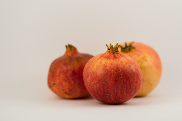 Fresh organic pomegranates from countryside
