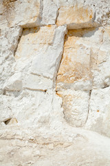 Chalk mining. Chalk hills. Chalk surface.