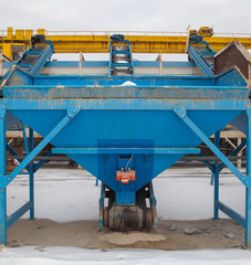 Sand separator in the industrial plant