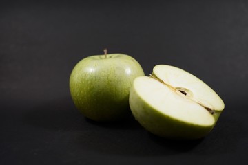 green apple on background
