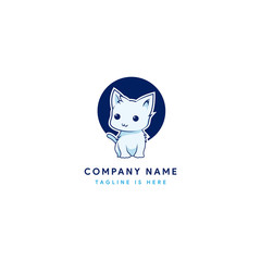 cute little cat logo