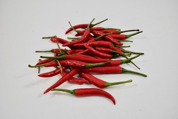 red hot chili on isolated white background