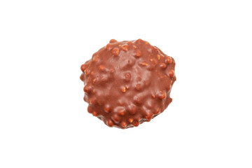 Cookies with chocolate icing on white isolated background