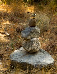 Balanced rocks in the woods of Eastern Washington