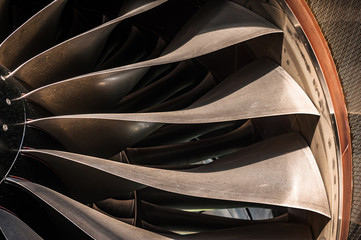 Close up turbo fan blades