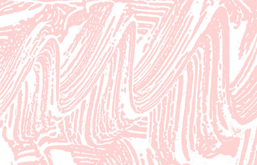 Grunge texture. Distress pink rough trace. Favorab