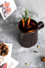 Mulled wine with rosemary 