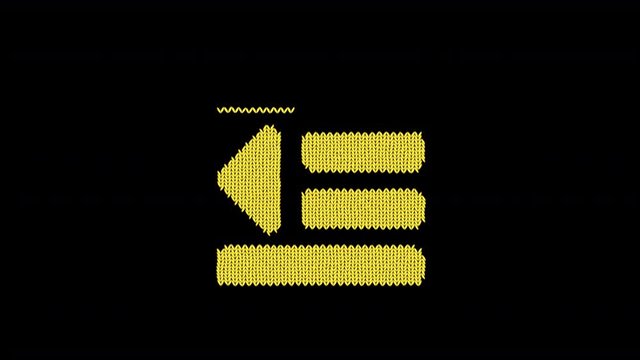 Symbol outdent is knitted from a woolen thread. Knit like a sweater