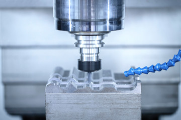 Metal cutting and forming using CNC machines, high precision technology in the machinery industry.