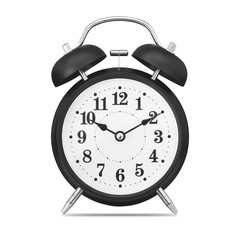 retro alarm clock isolated on white