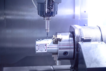 Metal cutting and forming using CNC machines, high precision technology in the machinery industry.