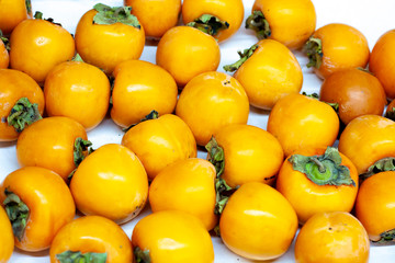 Lots of persimmons in the store