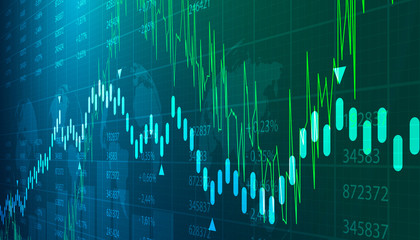 grafico, economia, finanza, azioni, mercato