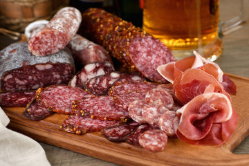 A meat appetizer is a great idea for a beer.