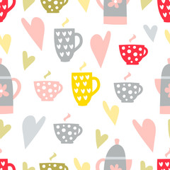 coffee and tea seamless pattern