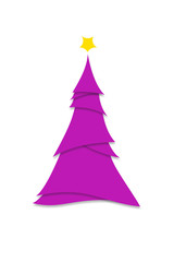 Fototapeta na wymiar Minimalist Style Modern Pink Christmas Tree Illustration