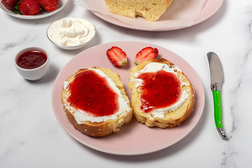 sliced brioche bread homemade with butter
