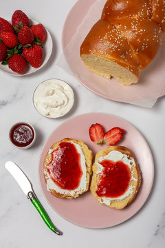 Sliced Brioche Bread Homemade With Butter