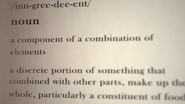 Ingredient Definition