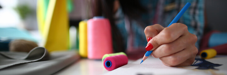 Hardworking woman tailor