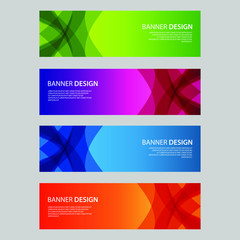 Naklejka premium Vector Abstract design banner web template