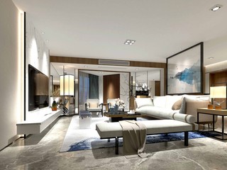 3d render of modern living room interior.