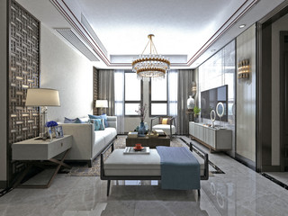 3d render of modern living room interior.