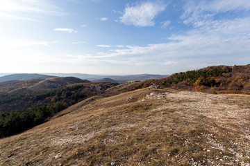 View of Buda mountains near Budaörs