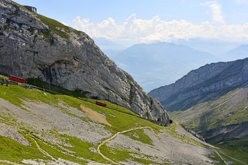 panorama view from Pilatus Kulm Switzerland