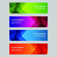 Naklejka premium Vector Abstract design banner web template