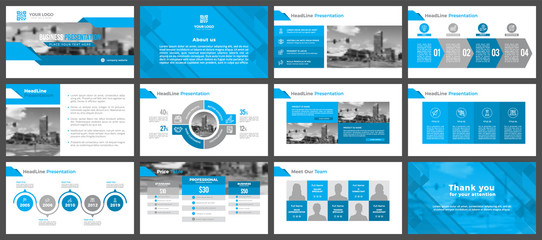 Presentation templates, corporate. Elements of infographics for presentation templates. Annual report, book cover, brochure, layout, leaflet layout template design.