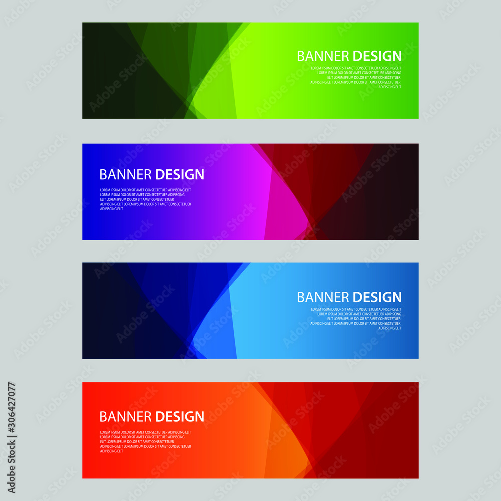 Wall mural vector abstract design banner web template