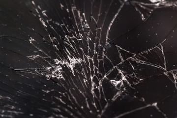 cracked broken mobile screen glass texture background macro