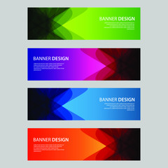 Naklejka premium Vector Abstract design banner web template